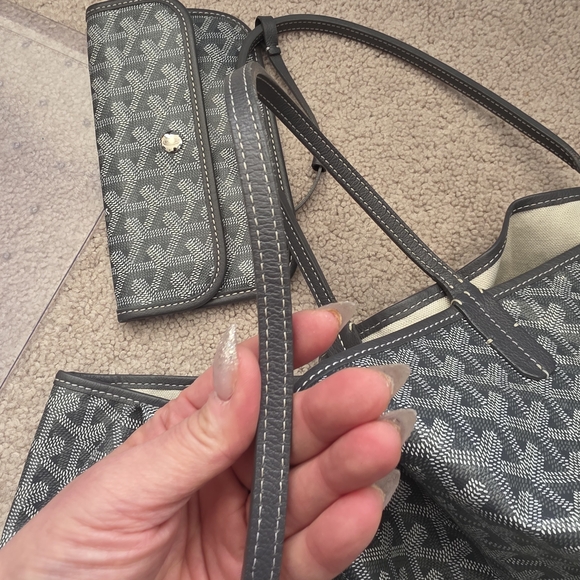 Goyard Black & Gray Goyardine Patterned Tote GM St. Louis - Picture 10 of 13